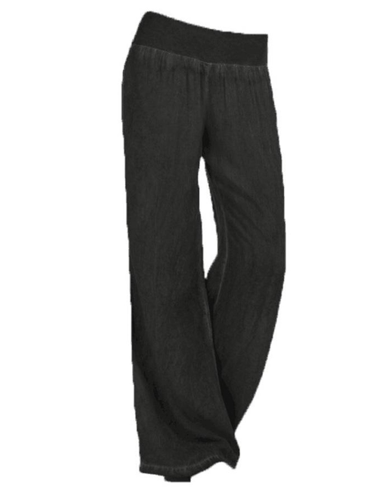 Women Casual High Waist Wide Leg Baggy Pant