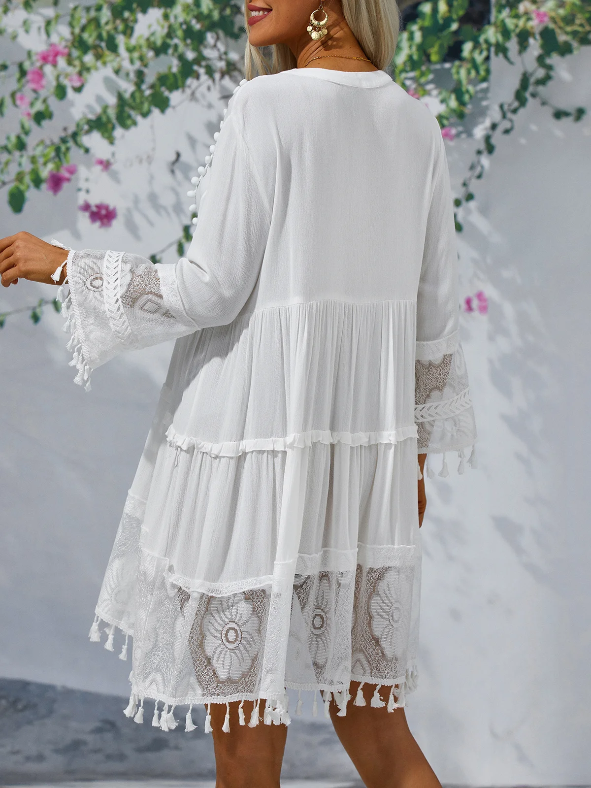 3/4 Sleeve Boho Weaving Dress