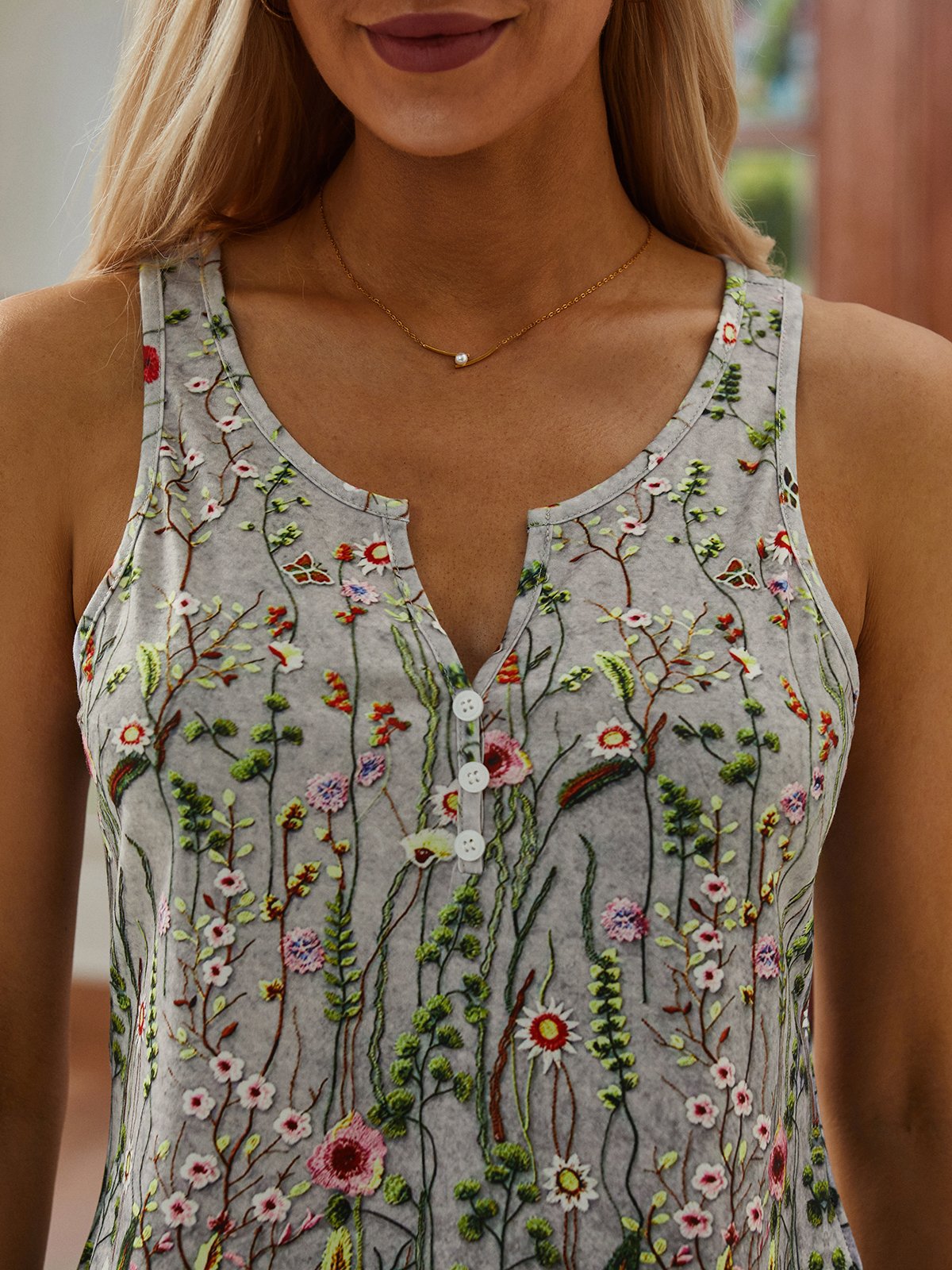 Floral Casual Tank Top