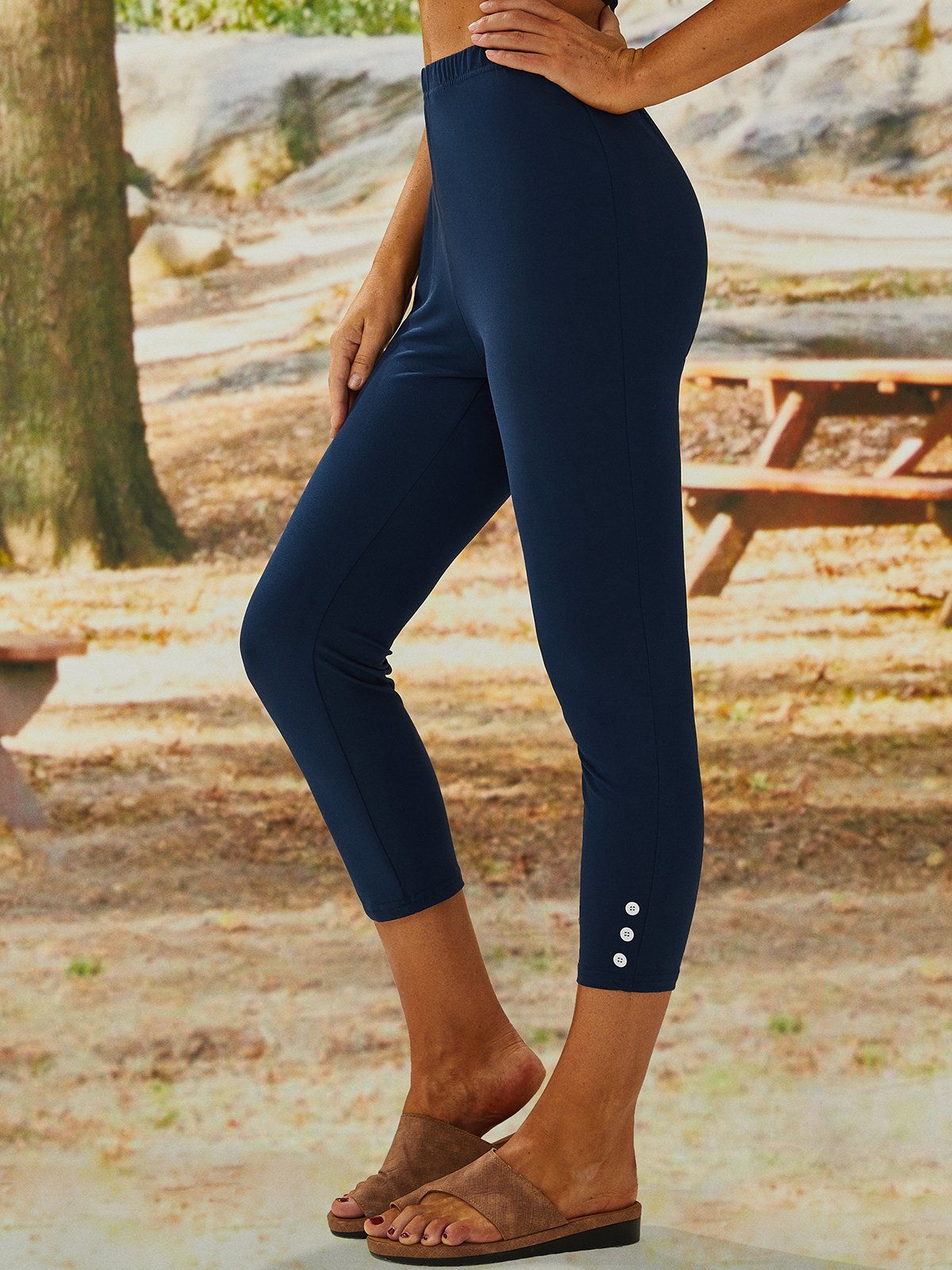 Plain Casual Leggings