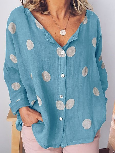 Polka Dots Long Sleeve Shirt