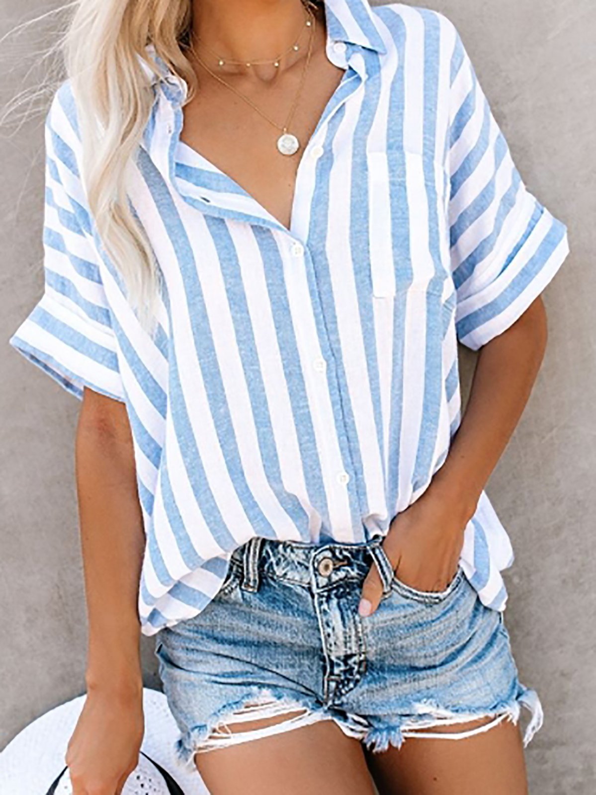 Buttoned Down Work Daily Striped shirt | noracora