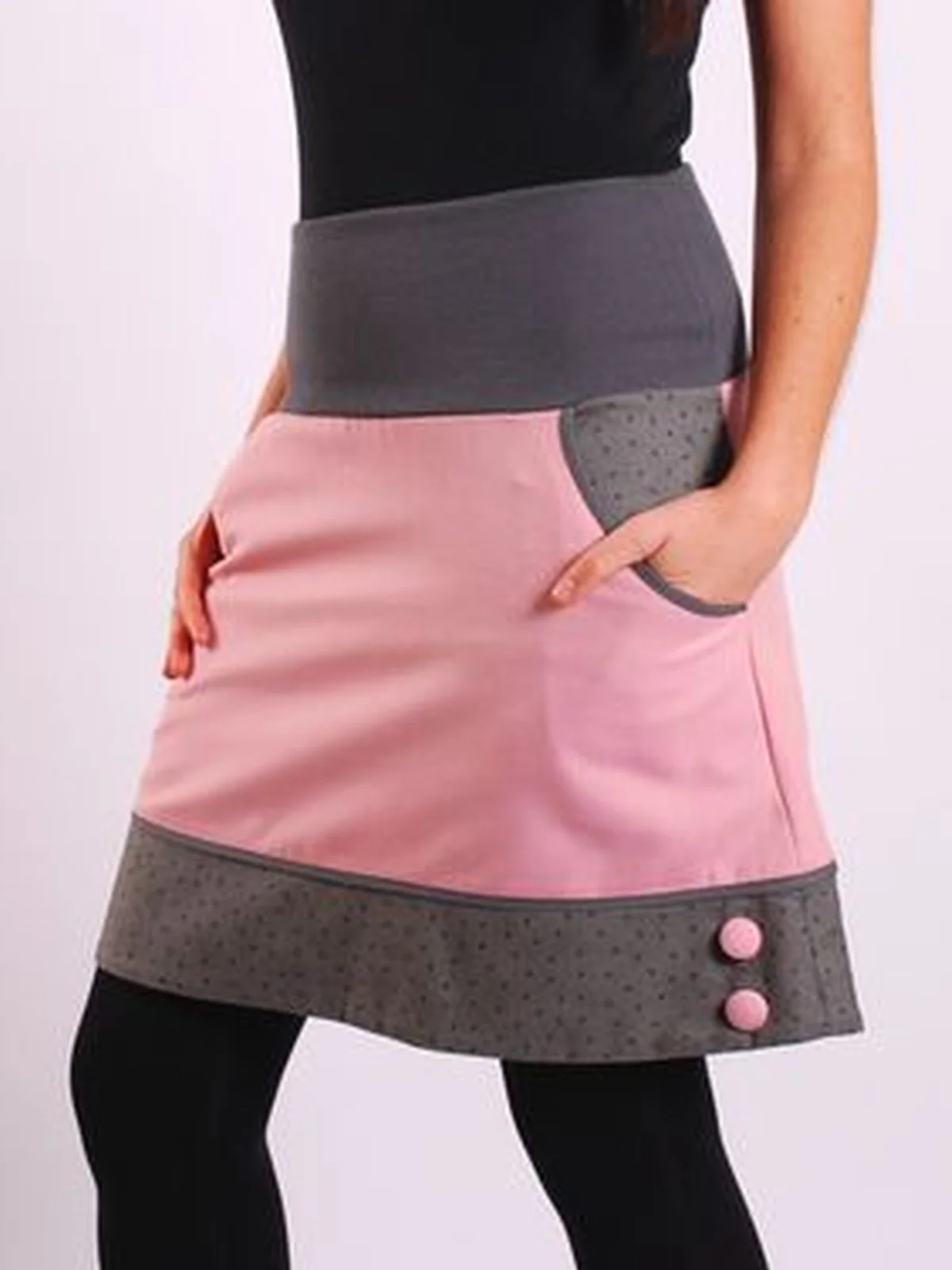 Casual Cotton Blends Skirt