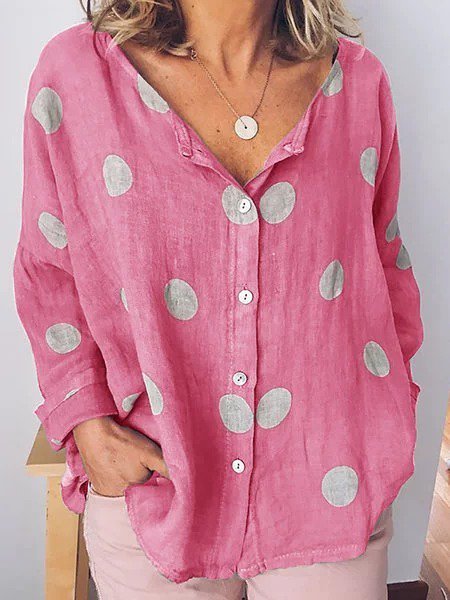 Polka Dots Long Sleeve Shirt