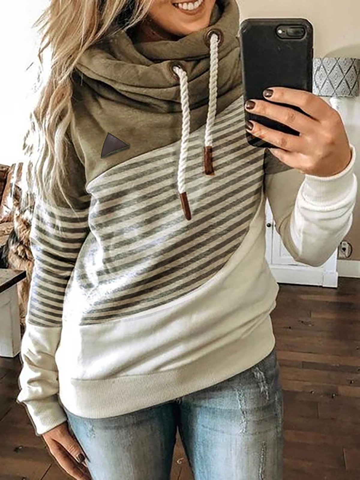 Cotton-Blend Hooded Fit Hoodies & Sweatshirt