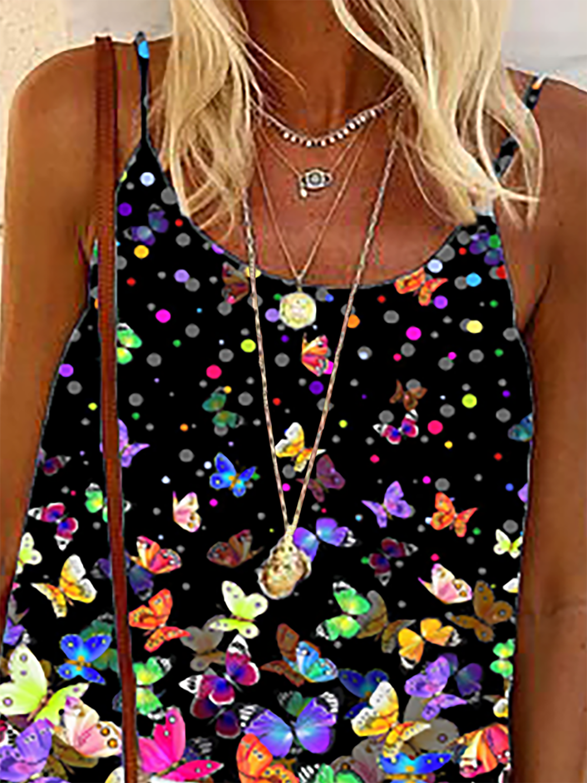 Plus size Butterfly Sleeveless Tops
