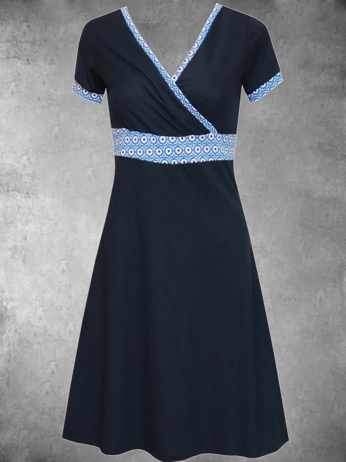 Casual Short Sleeve Printed Dress