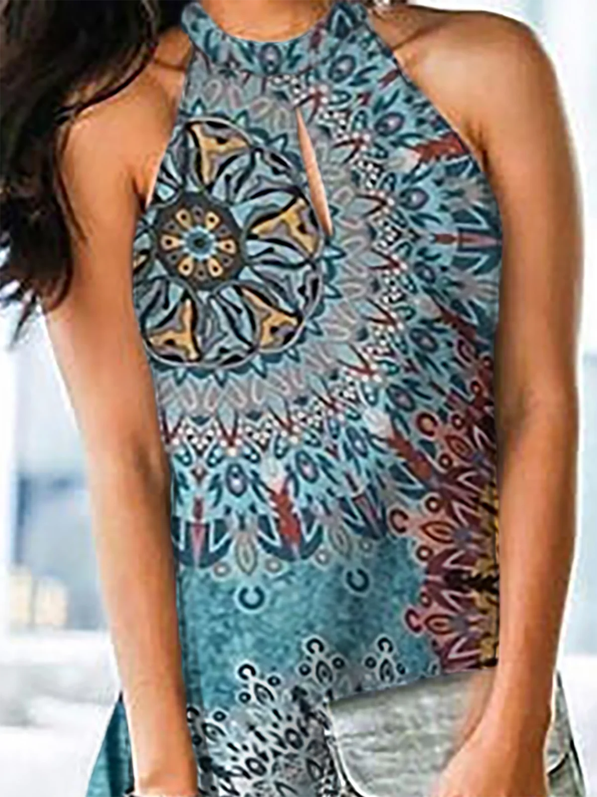 Hippie Printed Sleeveless Dress