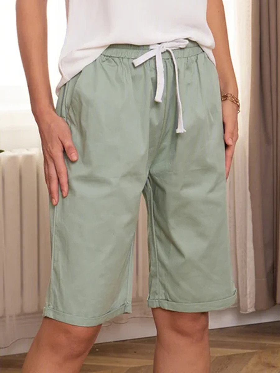Women's Casual Cotton & Linen Bermuda Short