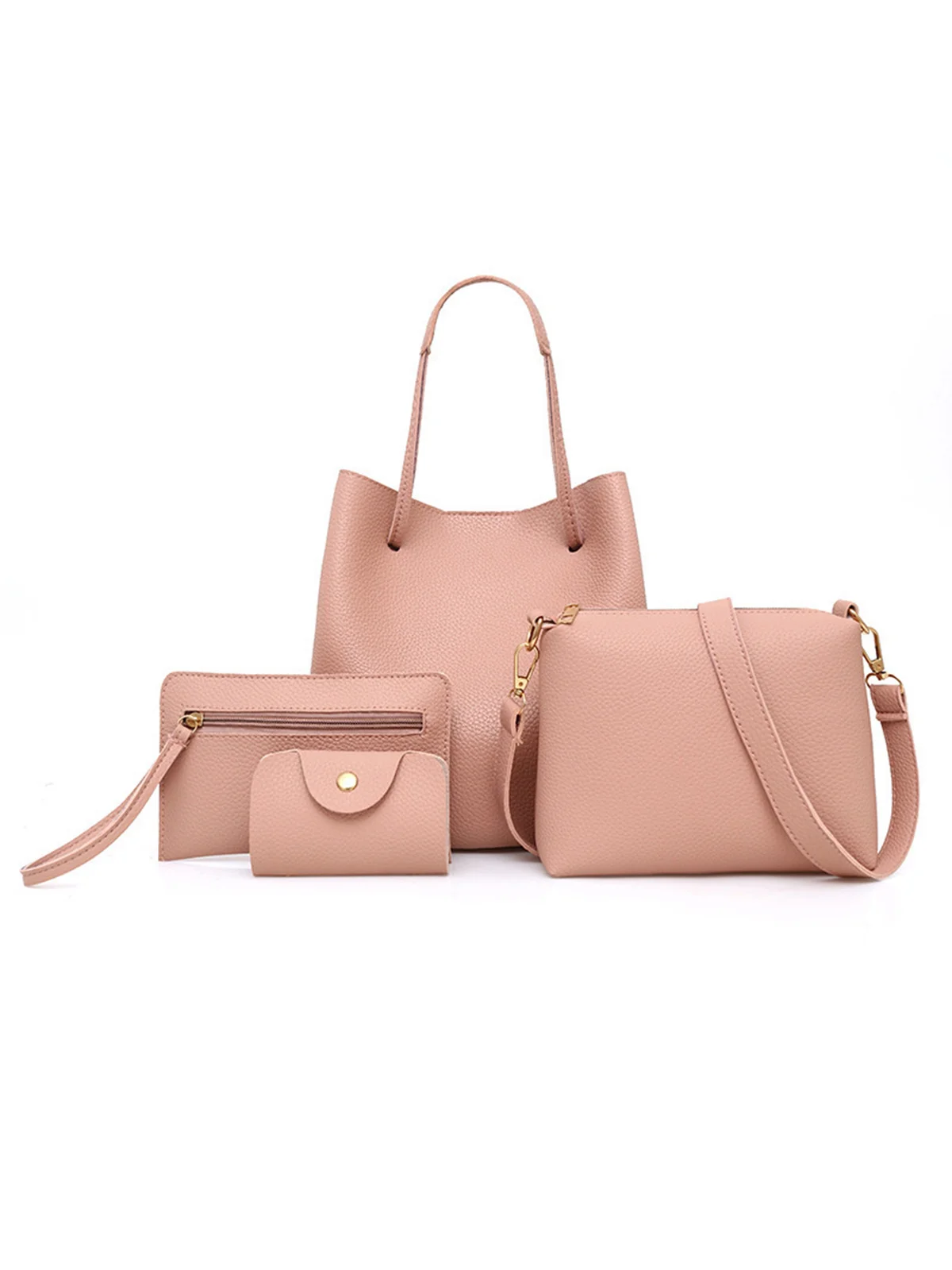 Casual 4PCS PU Crossbody Shoulder Handbag