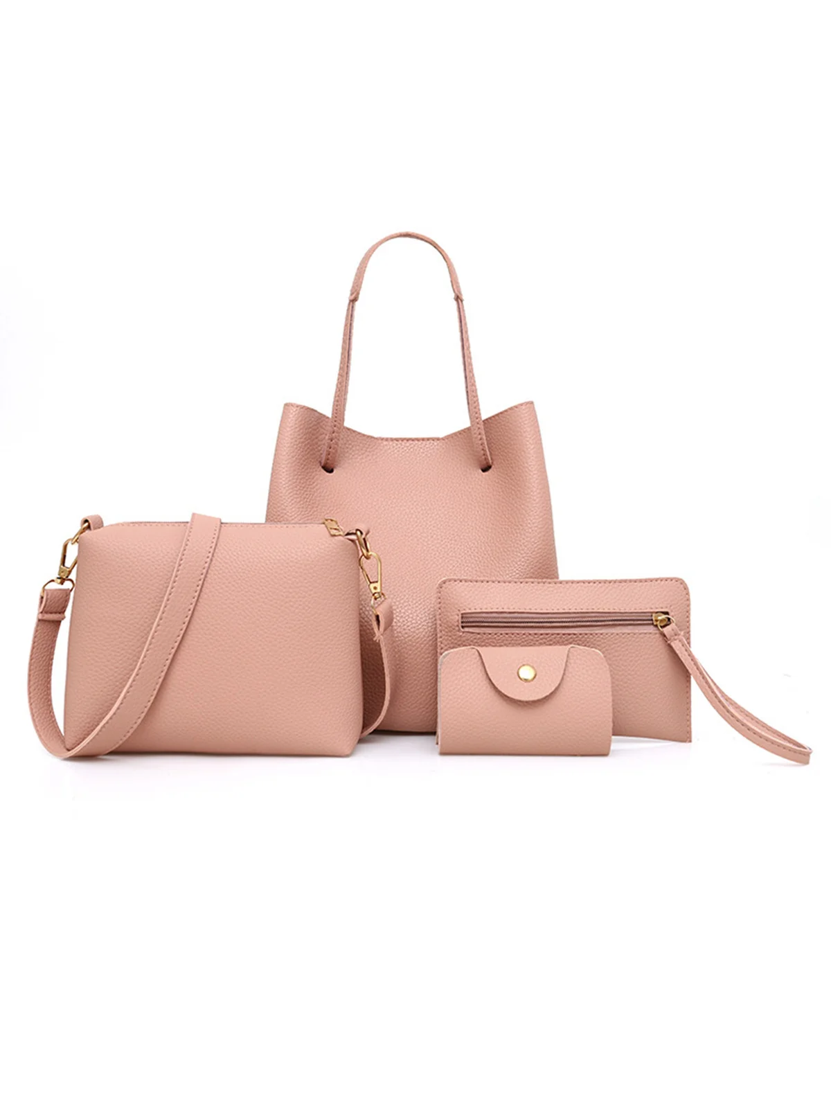 Casual 4PCS PU Crossbody Shoulder Handbag