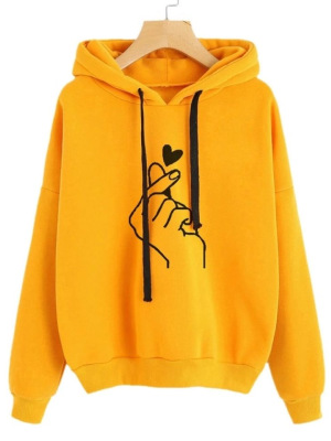 Polyester Cotton Casual Abstract Hoodies & Sweatshirt