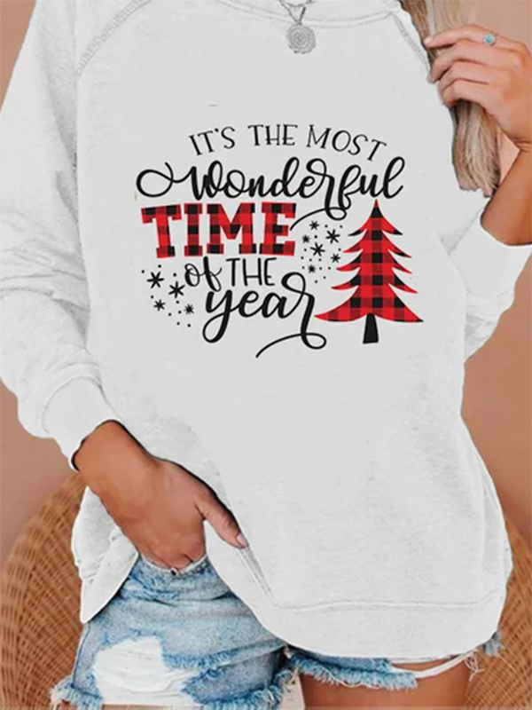 Christmas Long Sleeve Casual Printed Sweatshirt