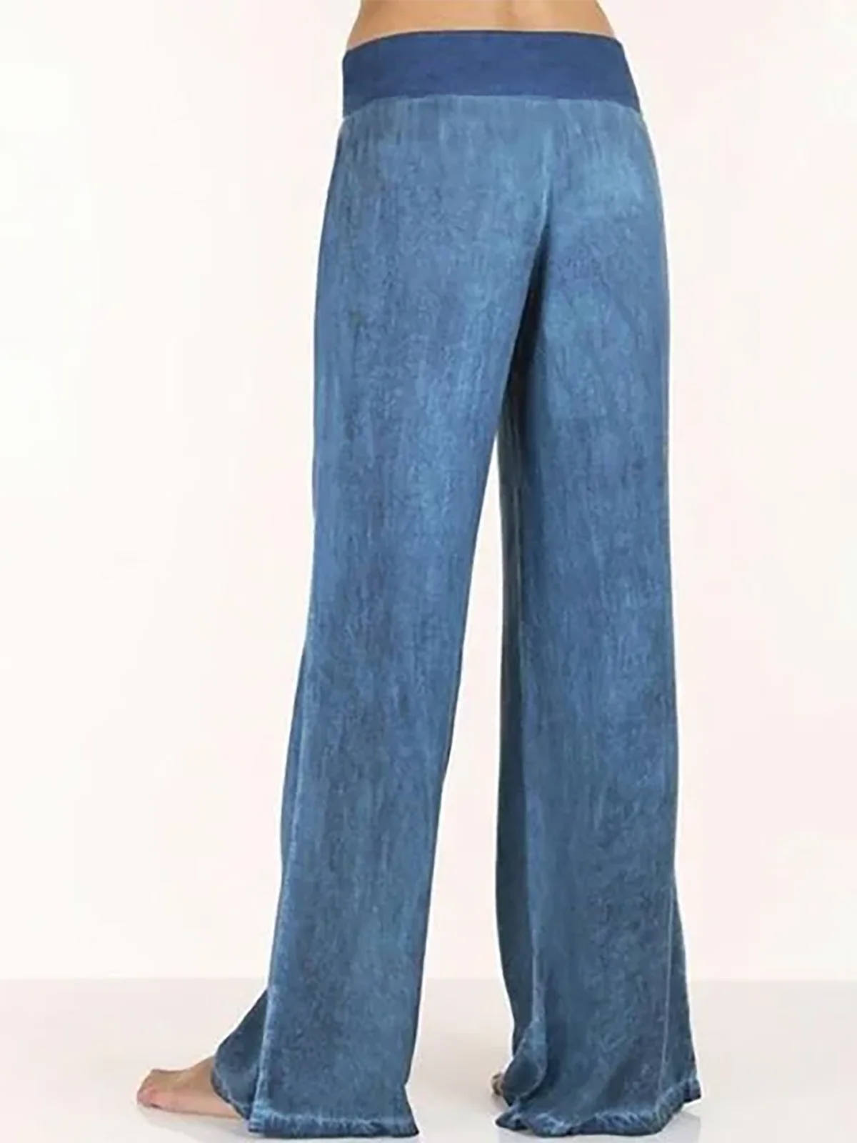 Women Casual High Waist Wide Leg Baggy Pant