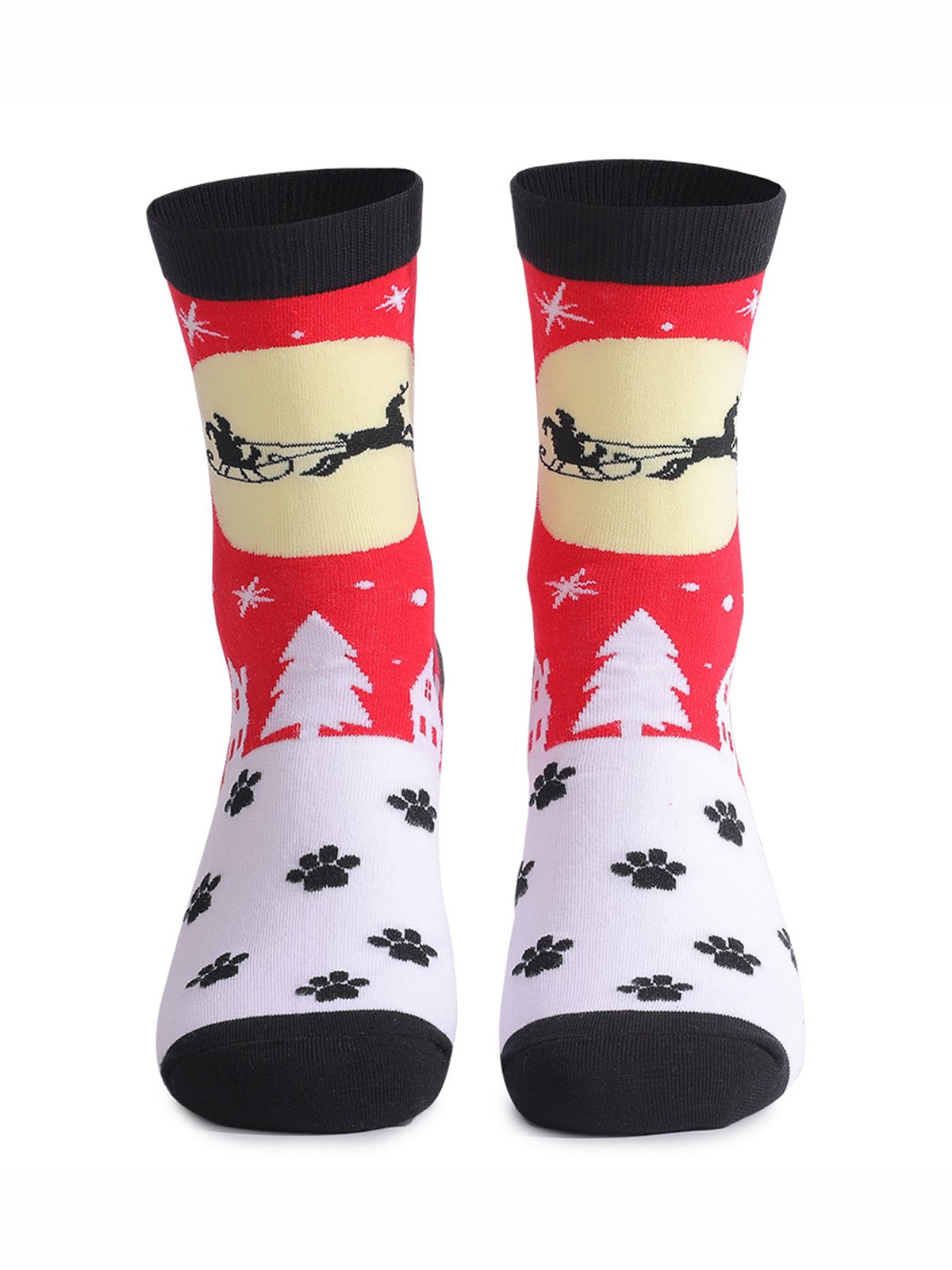 Christmas Elk Cotton Socks