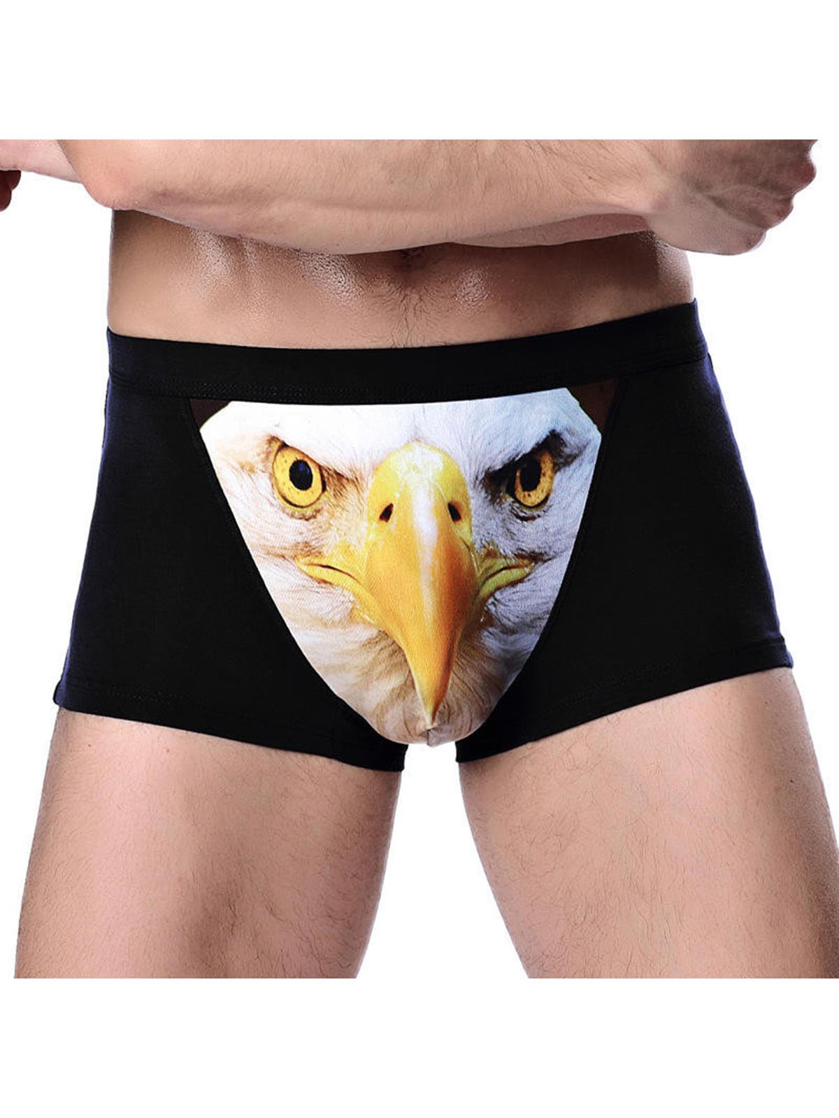 Men's Wolf Head Pattern Breathable Panties