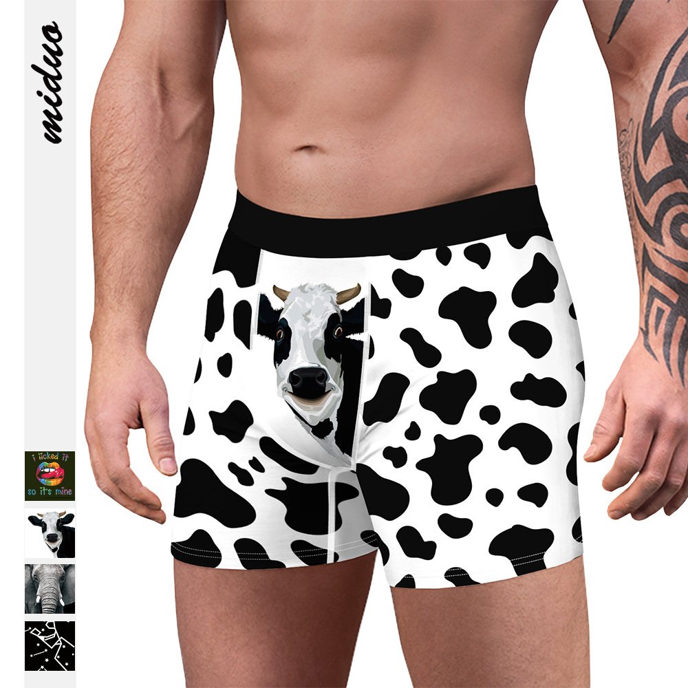 Men's Animal Digital Print Boxer Briefs