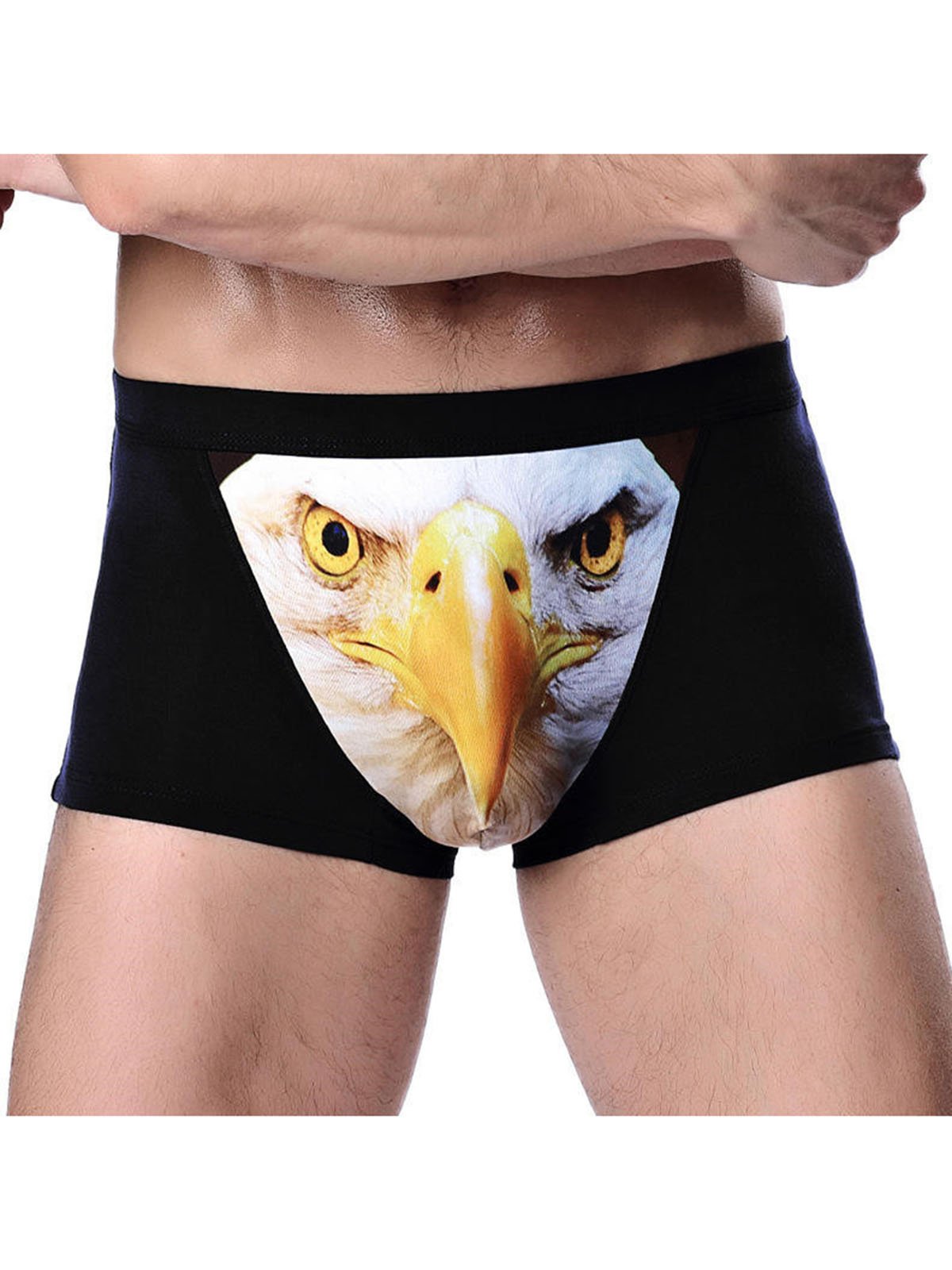 Men's Wolf Head Pattern Breathable Panties