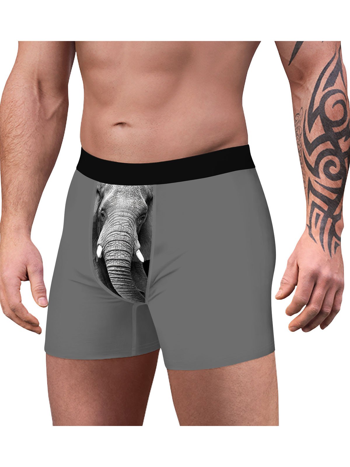 Men's Animal Digital Print Boxer Briefs