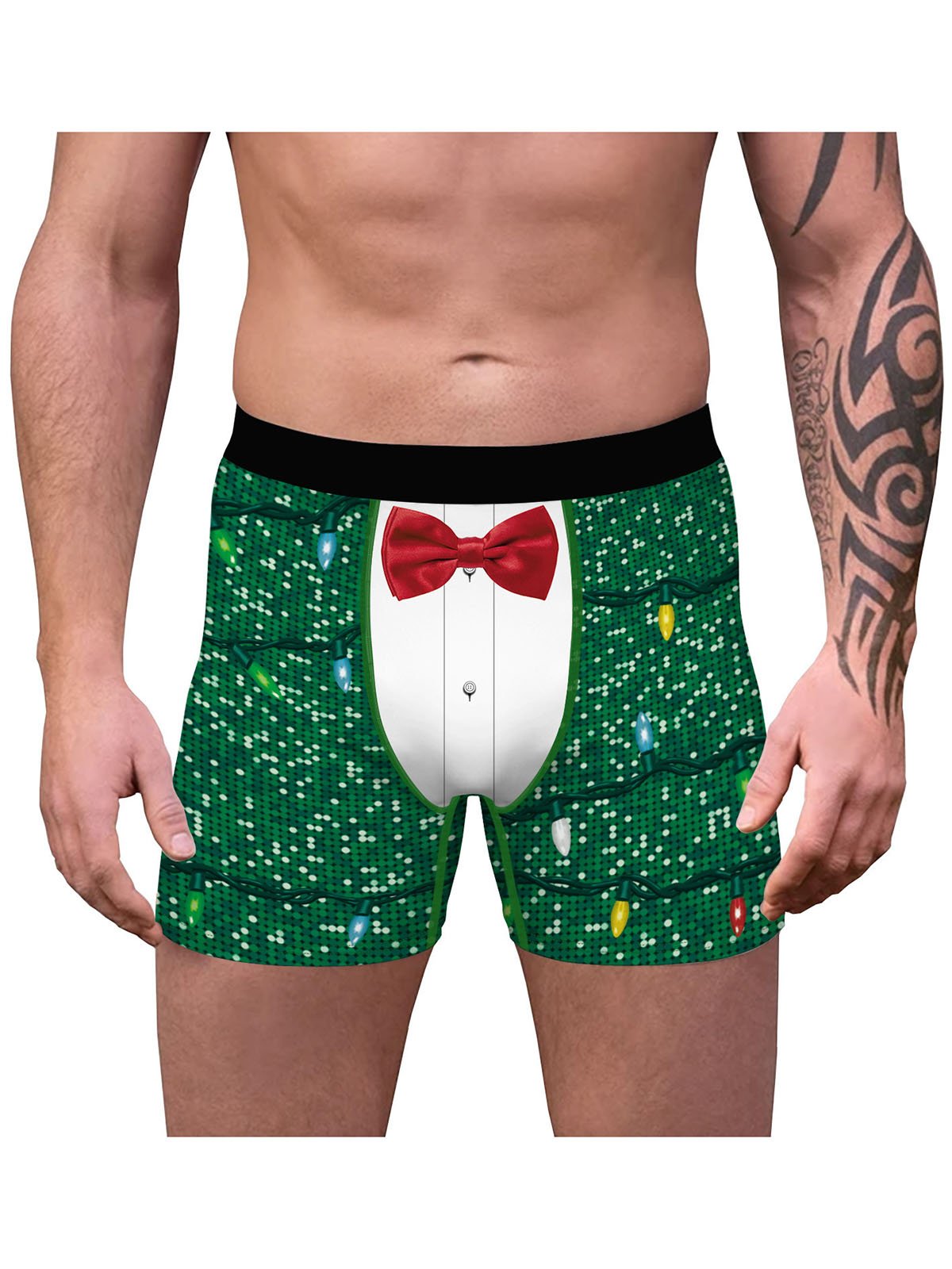 Men's Bow Pattern Comfortable Boxer Briefs