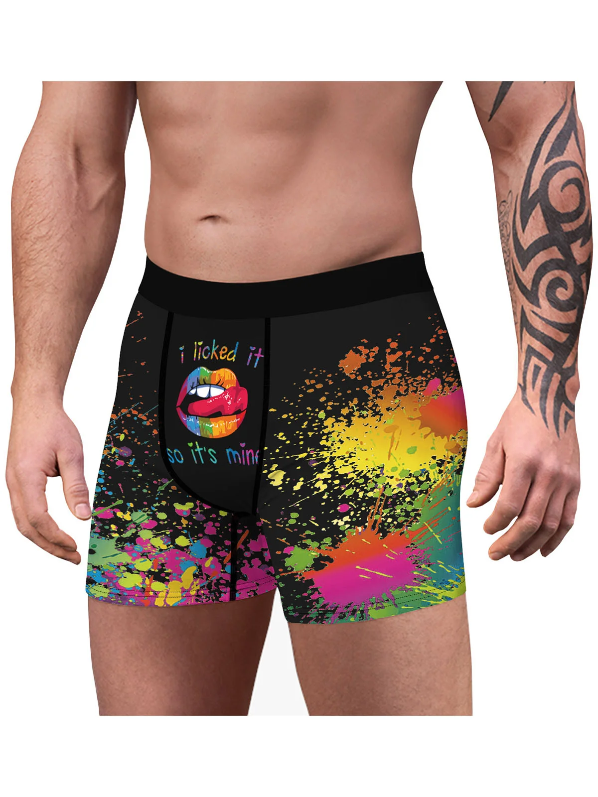 Men's Lip Pattern Comfortable Boxer Briefs