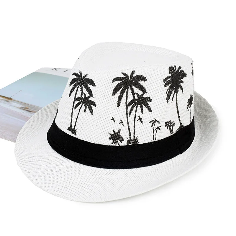 Men's Coconut Pattern Linen Beach Hat