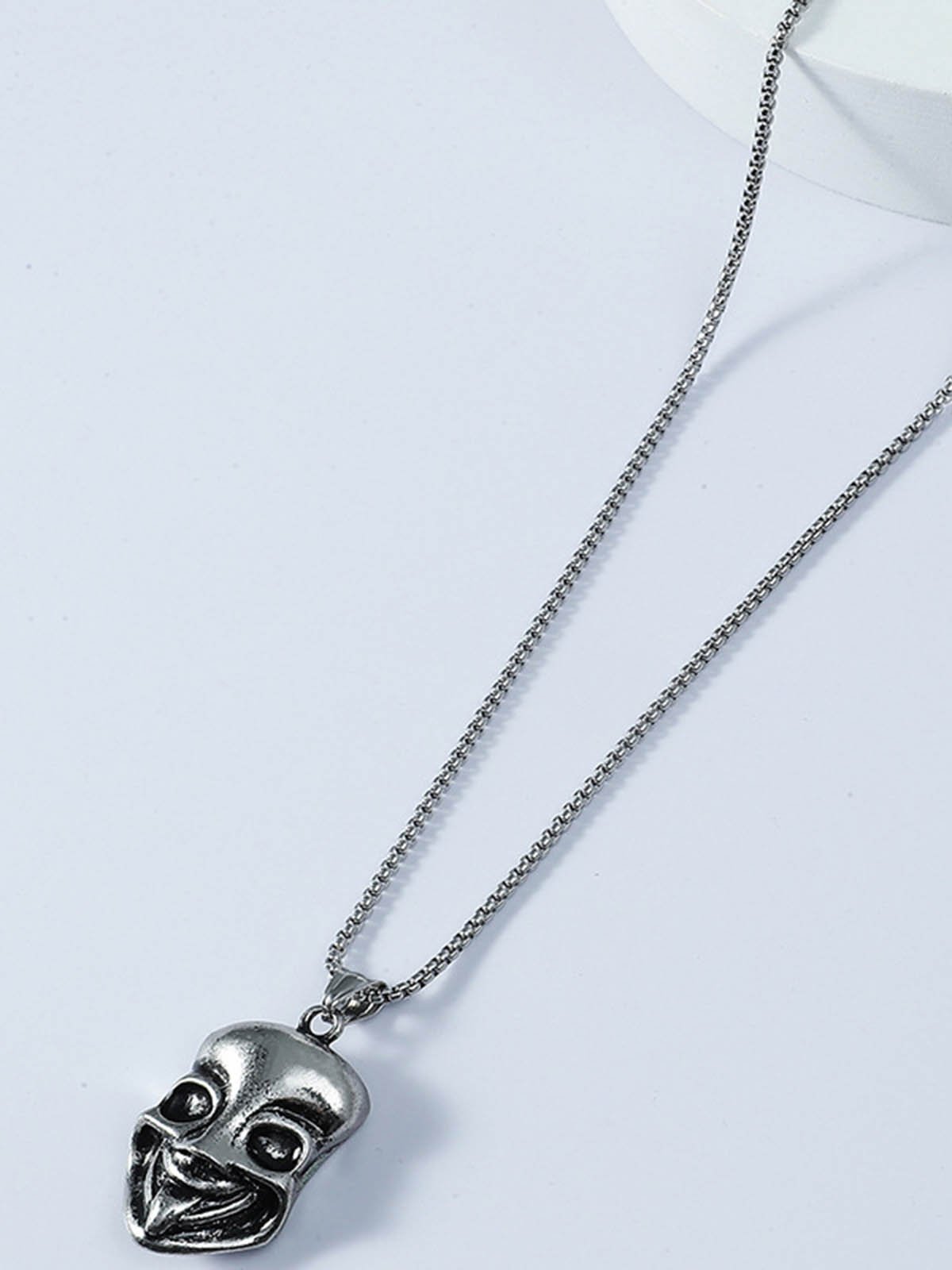 Men's Mask Smiley Pendant Necklace