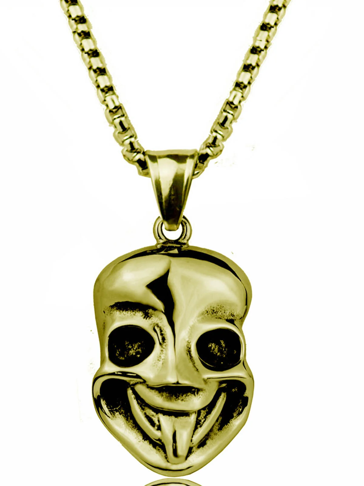 Men's Mask Smiley Pendant Necklace