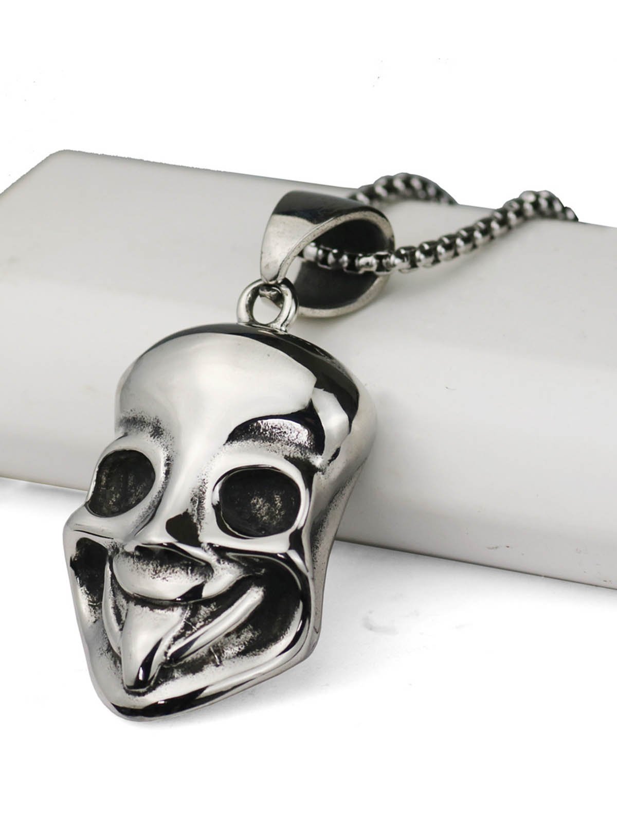 Men's Mask Smiley Pendant Necklace