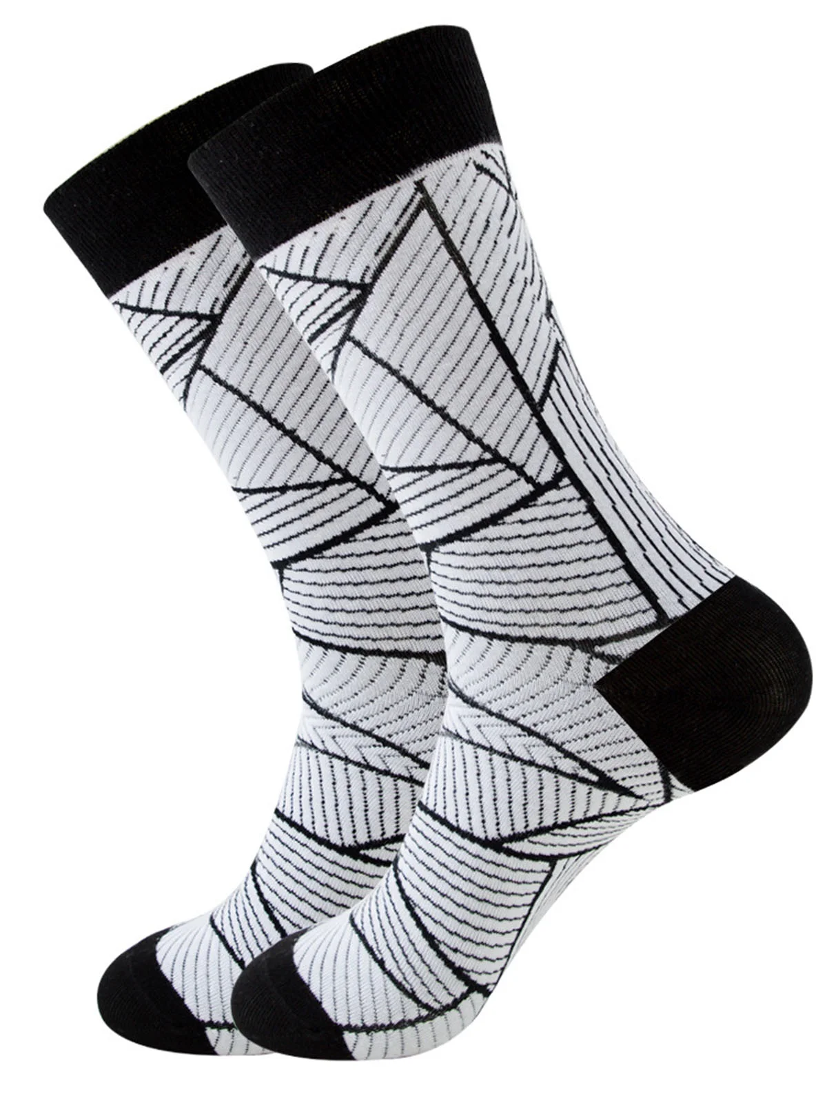 2pack Geometric Pattern Socks Men's