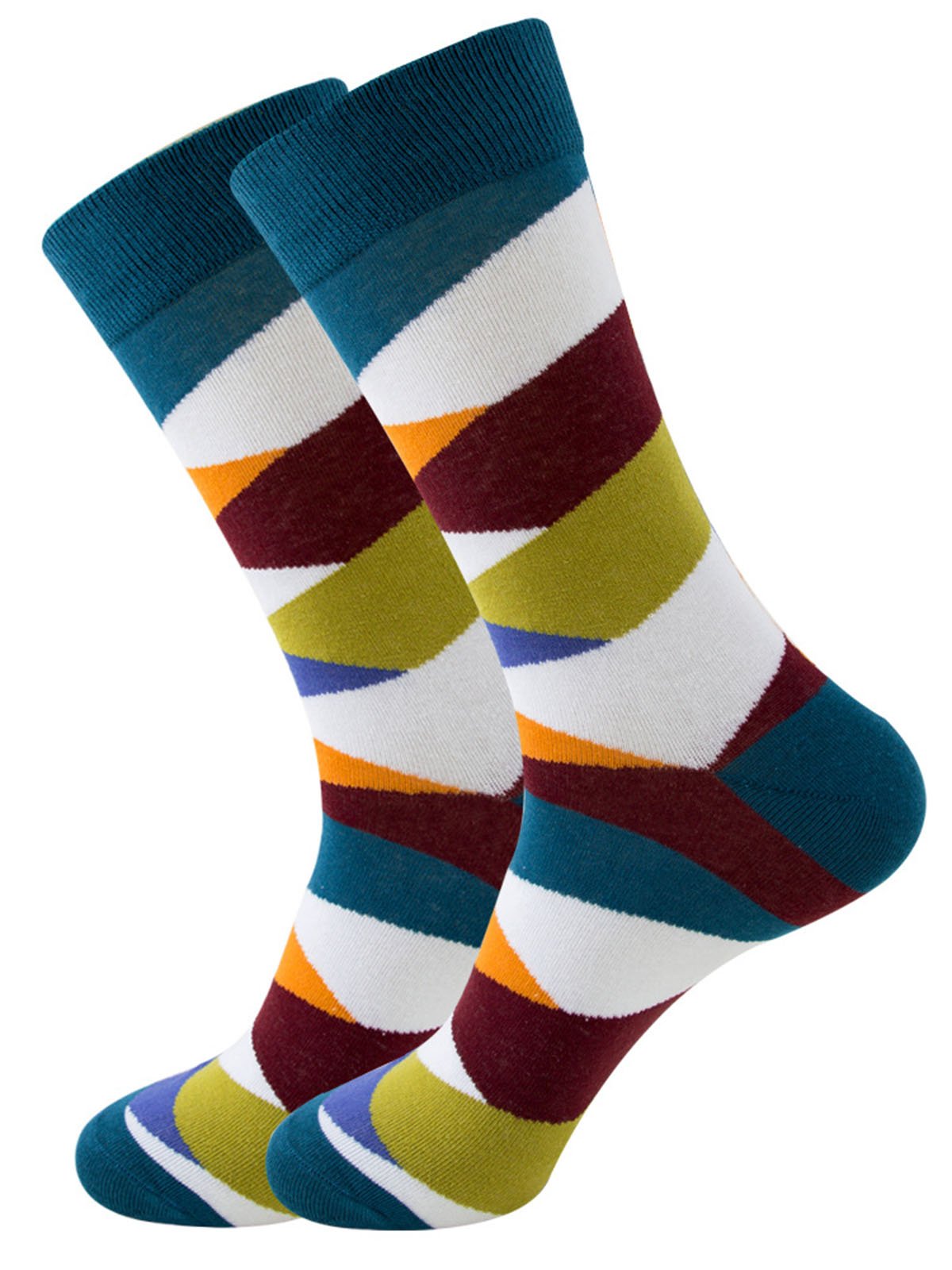 2pack Geometric Pattern Socks Men's