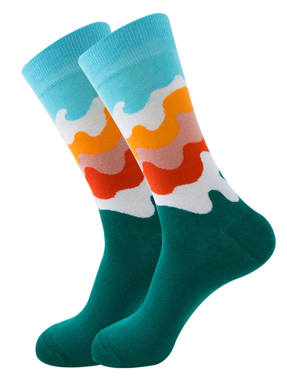 2pack Geometric Pattern Socks Men's