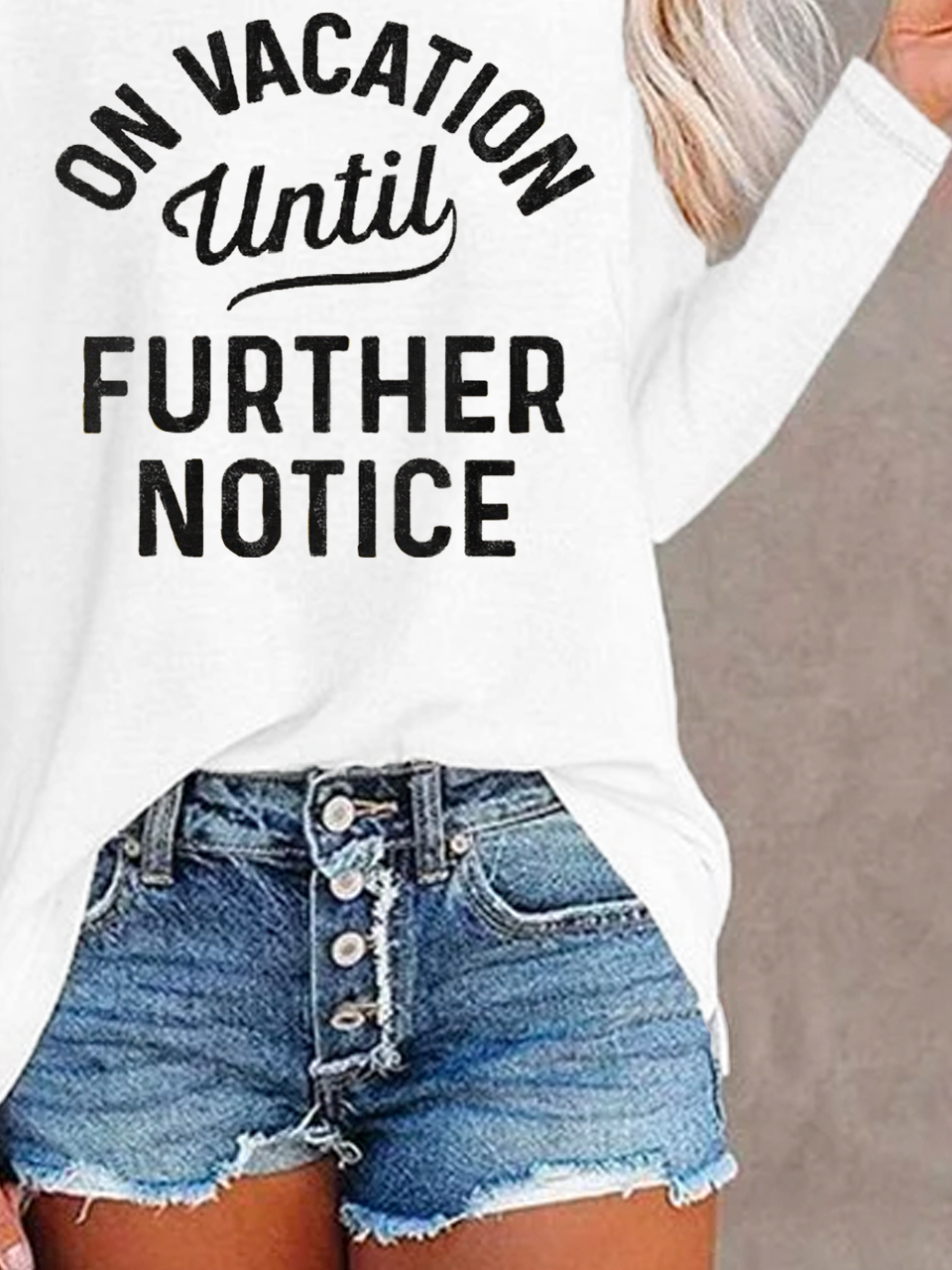 Women's Top Letter Daily Beach Letters T-shirt Tee long Sleeve Print Round Neck Streetwear Boho Loose