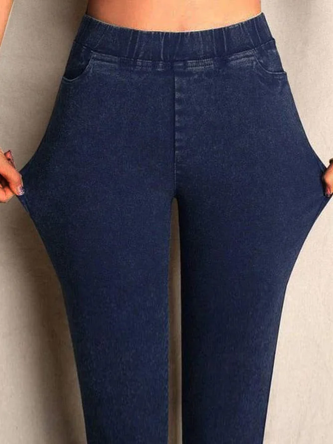 Casual Elastic Pullover Stretch Jeans