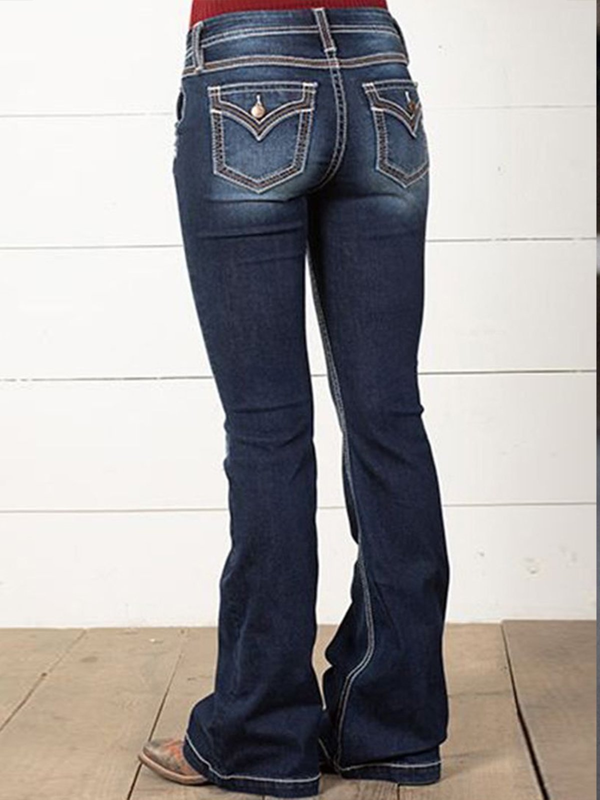 Vintage High Waist Bell Bottom Denim Jean