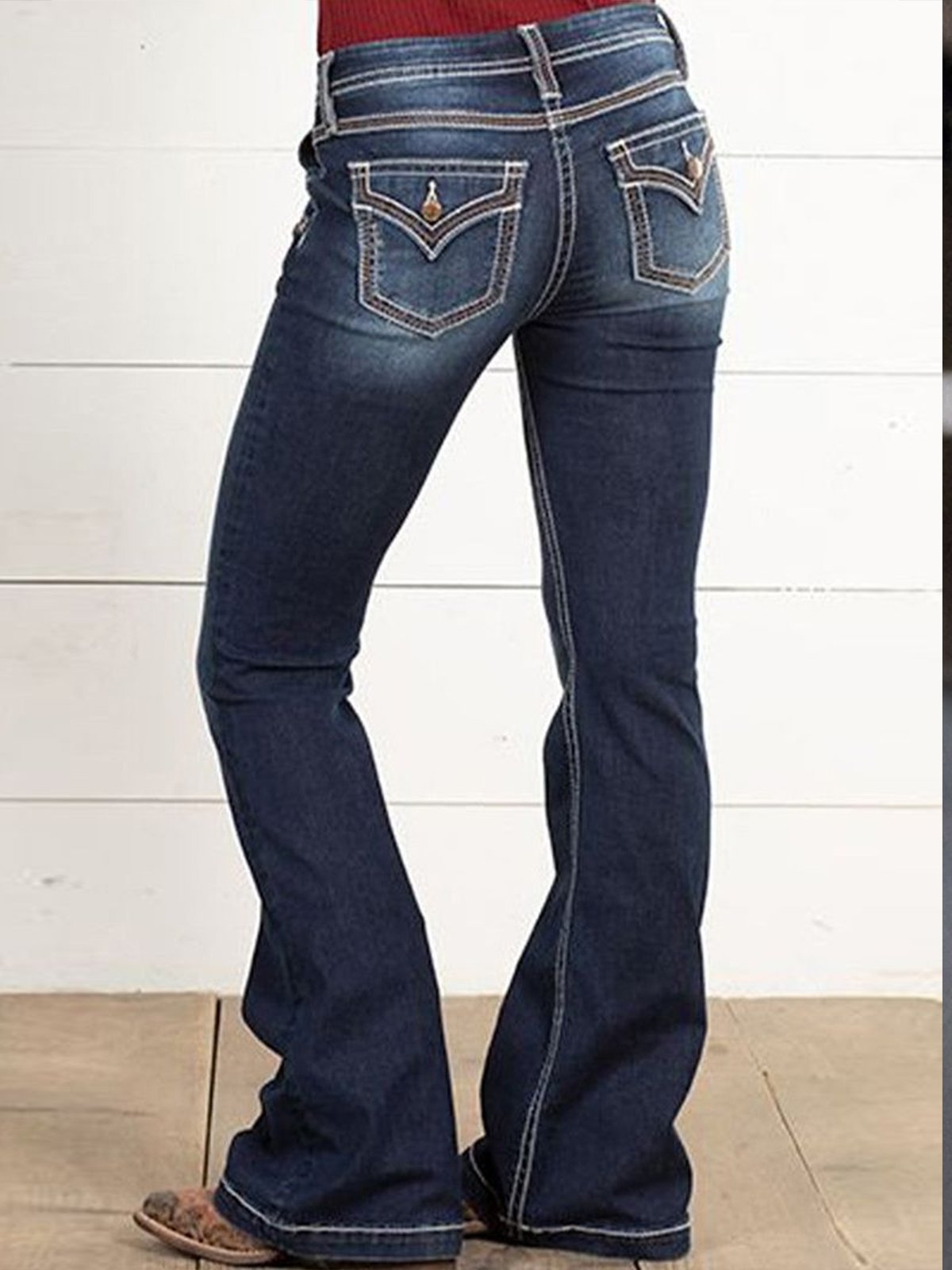 Vintage High Waist Bell Bottom Denim Jean