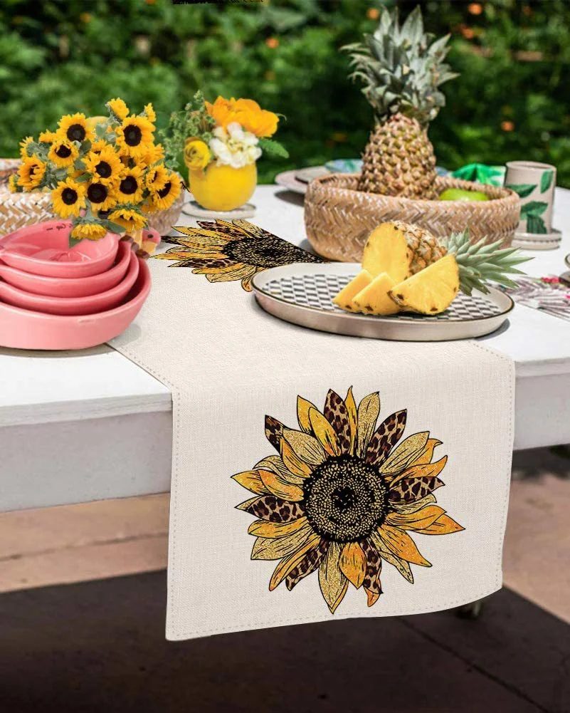 13*72 Table Cloth Peace Love Sunshine Table Tarps Party Decorations