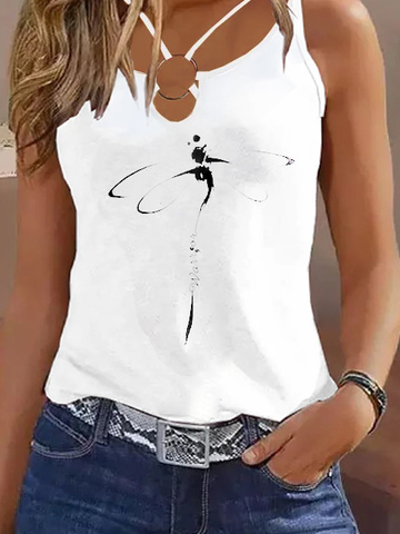 Jersey Casual Dragonfly Tank Top