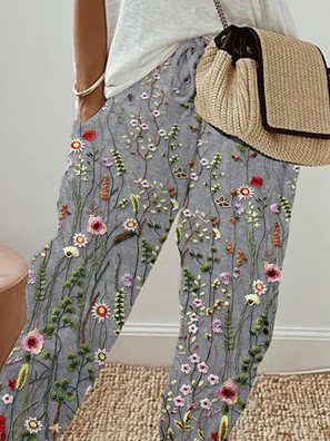 Floral Casual Loose Pants