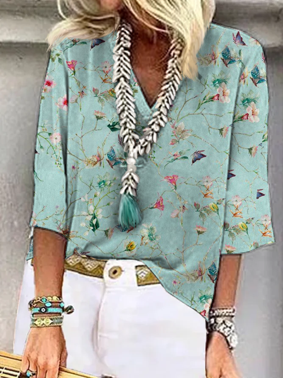 Loose Floral Casual Shirt