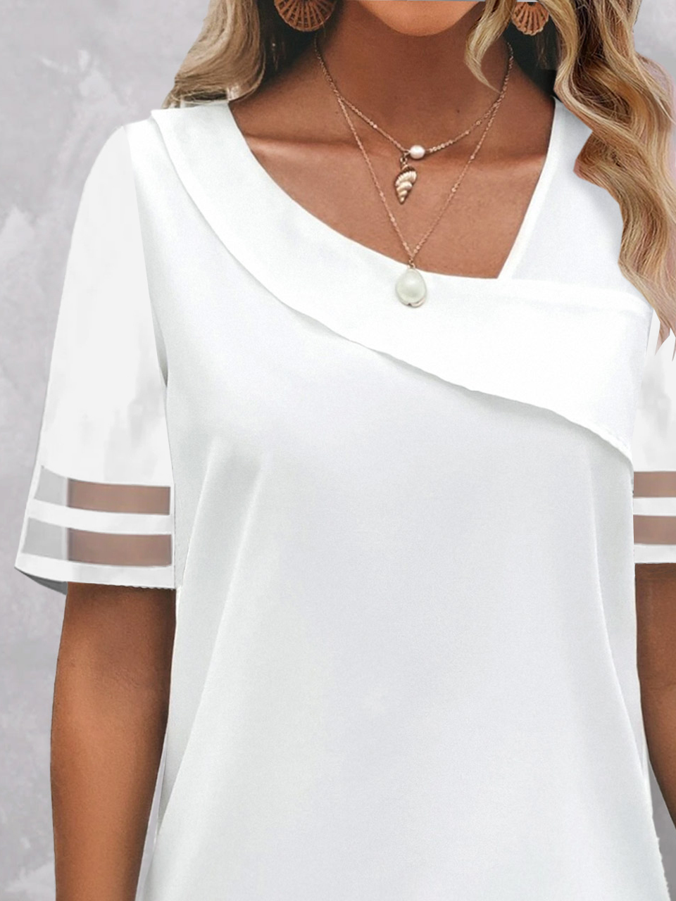 Cotton Asymmetrical Plain Casual Shirt