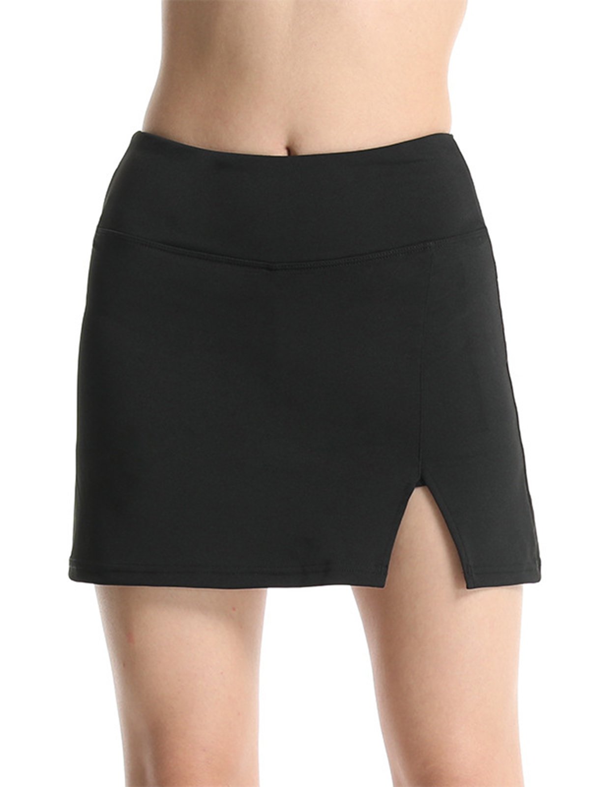 Sports Plain Pocket Stitching Bikini Bottom