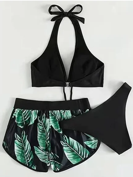 Vacation Leaf Sleeveless Bikini