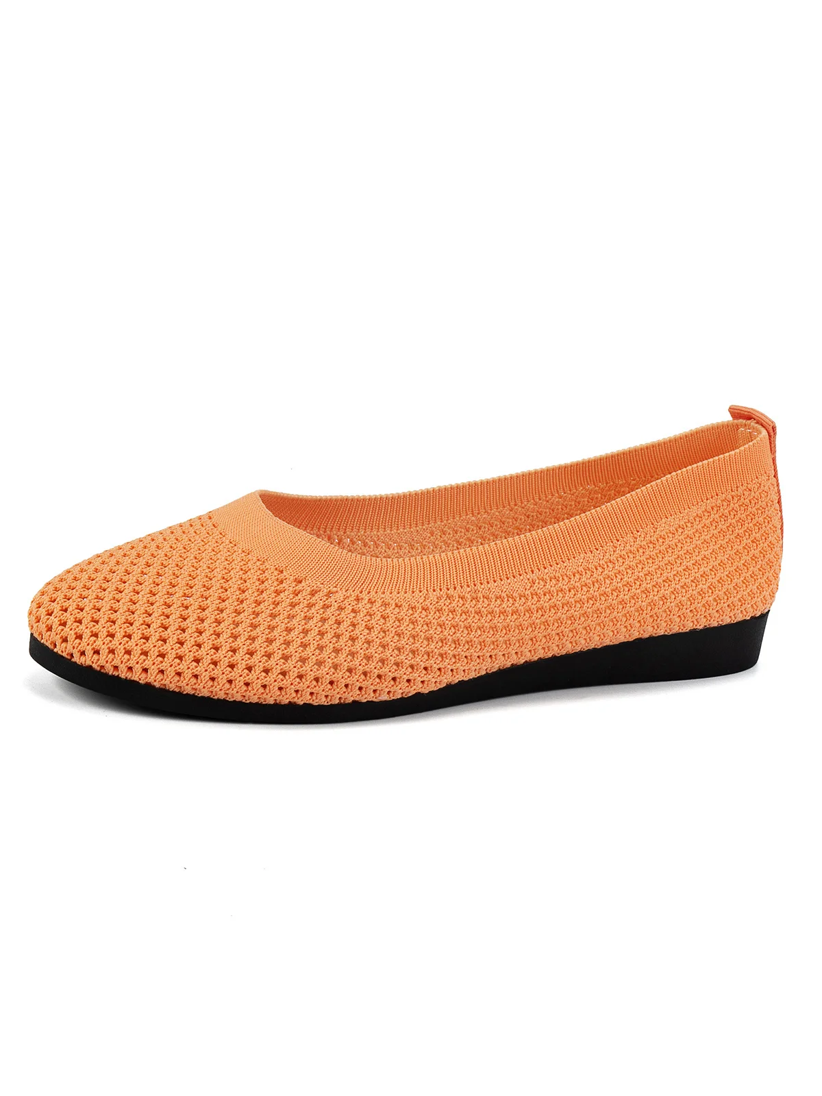 Women's Solid Color Flat Shoes Breathable Hollow out Lightweight Mesh Fabric Casual Shallow Shoes