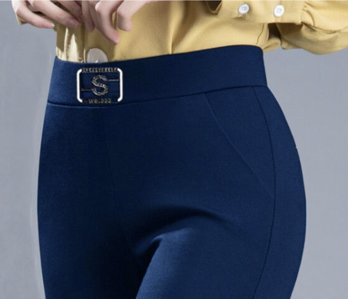 Casual Plain Long Pocket Stitching Pant