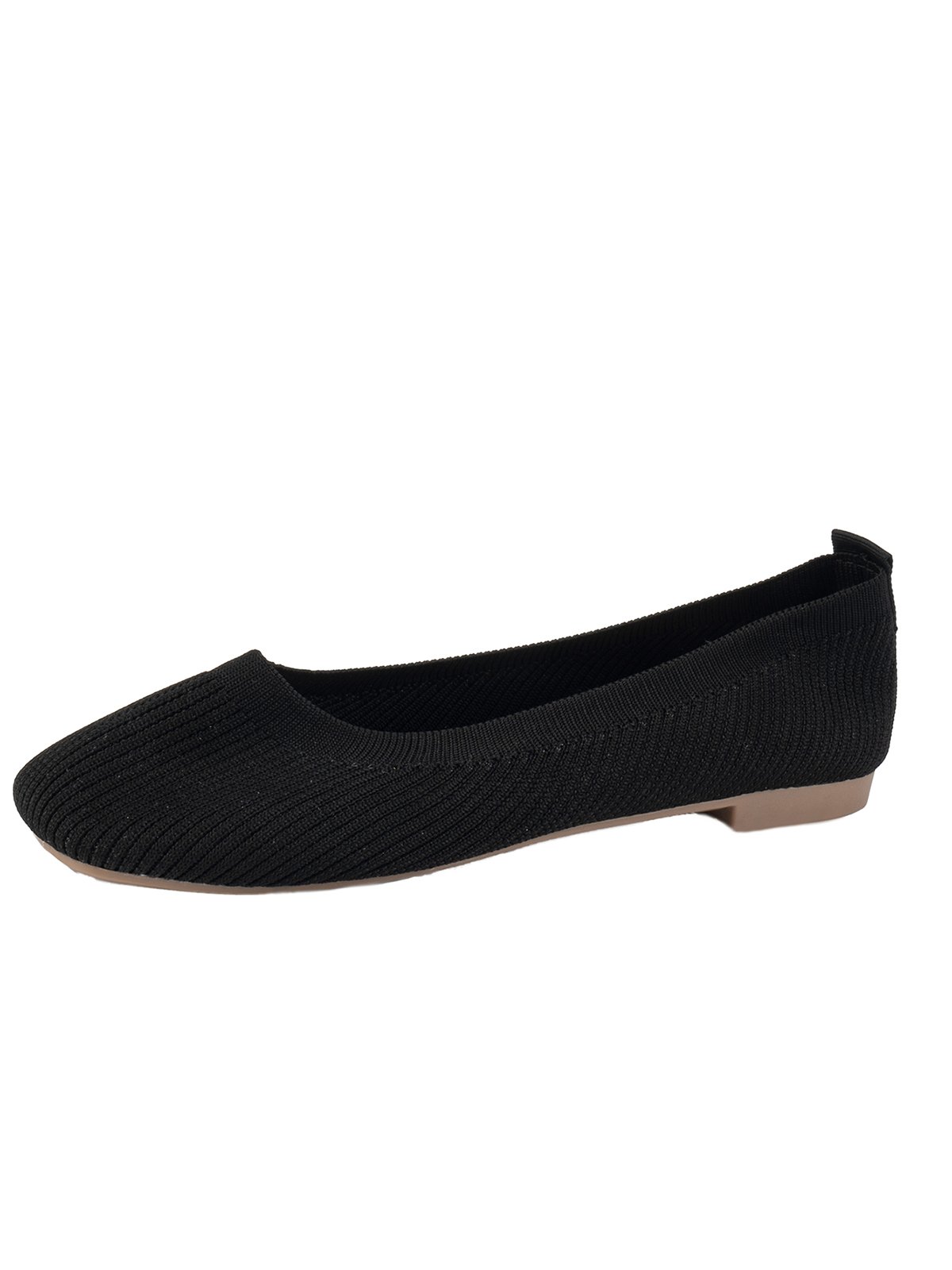 Casual Plain Breathable Slip On Flat Heel Shallow Shoes | noracora