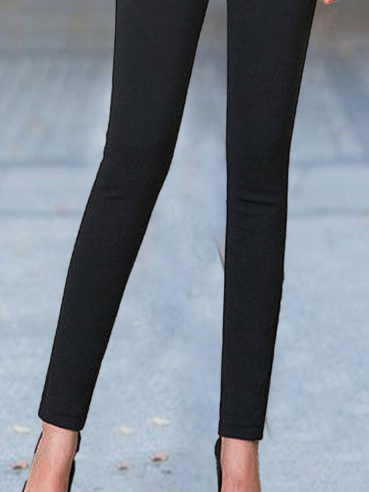 Casual Plain Long Leggings