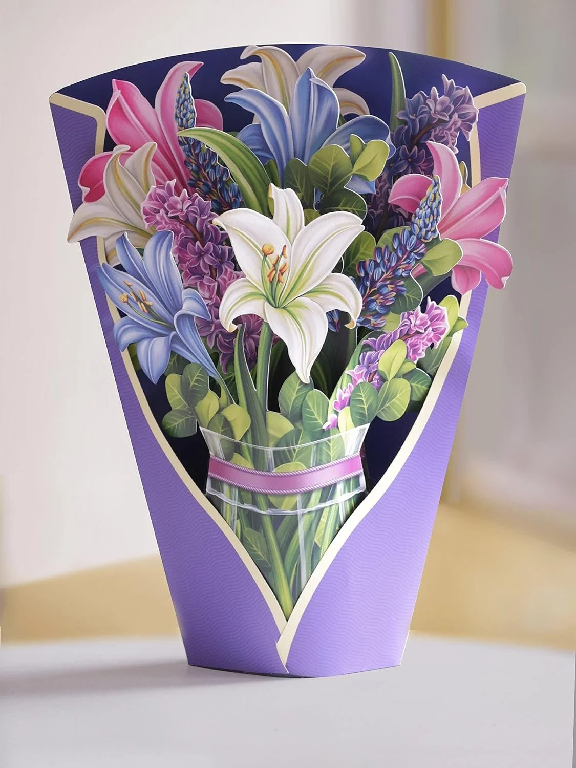 3D Pop Up Birthday Cards Paper Flowers Bouquet Greeting Cards