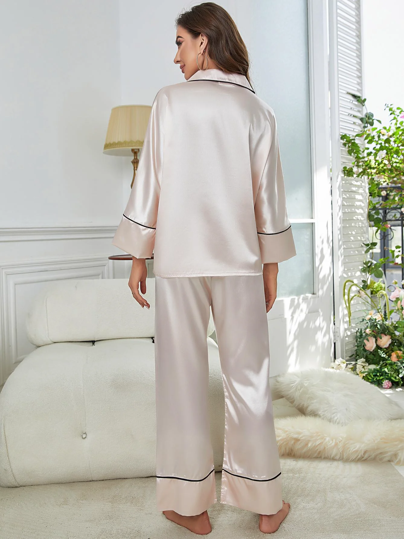 Regular Sleeve Plain Regular Fit Casual Others Pajama Set