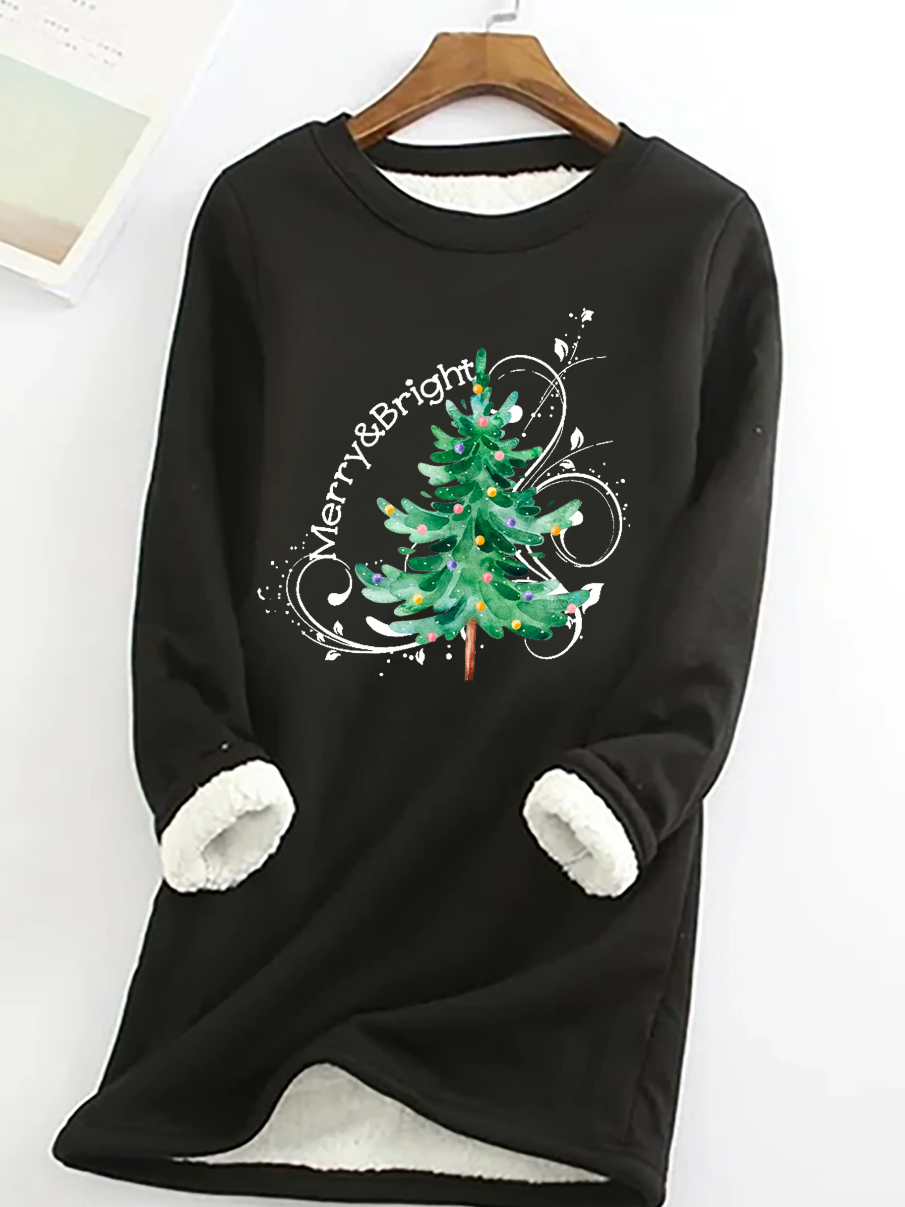 Casual Crew Neck Christmas Sweatshirt